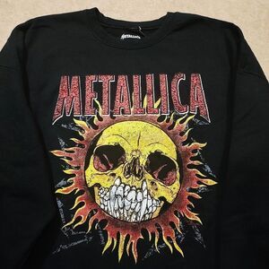 Metallica Black Graphic Crew Neck Sweatshirt #U